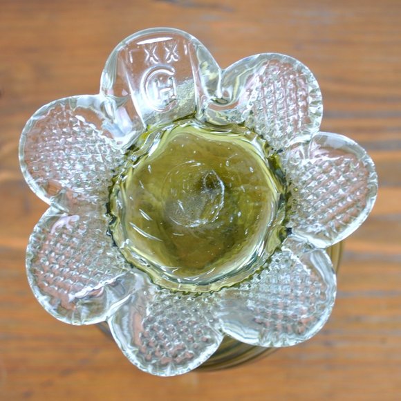 VERY RARE Chalet Heritage Glass Vase Market w/ CH LXXI Handblown Glass Art Vase - Picture 7 of 12